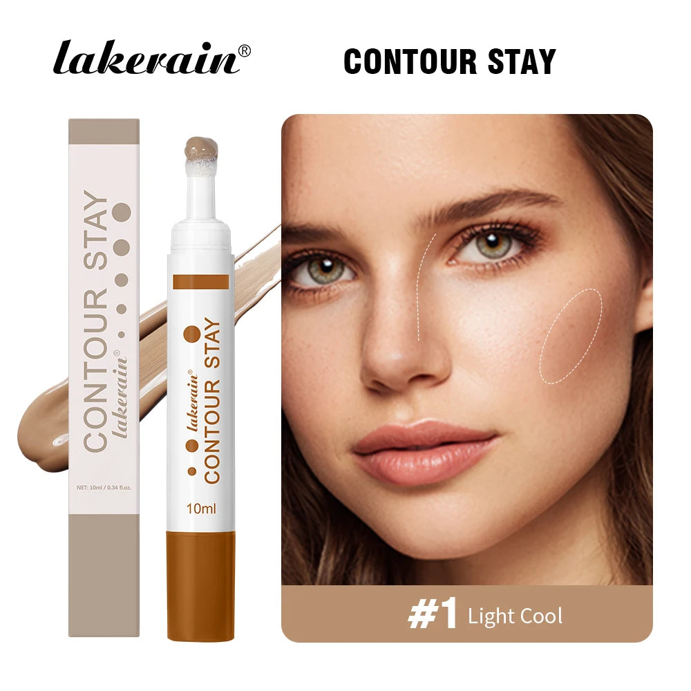 6-colors Moisturizing Liquid Contour Stay Cream Bronzer Waterproof Lightweight 3D Concealer Nourishing Face Contour Makeup CB DROPSHIPPING