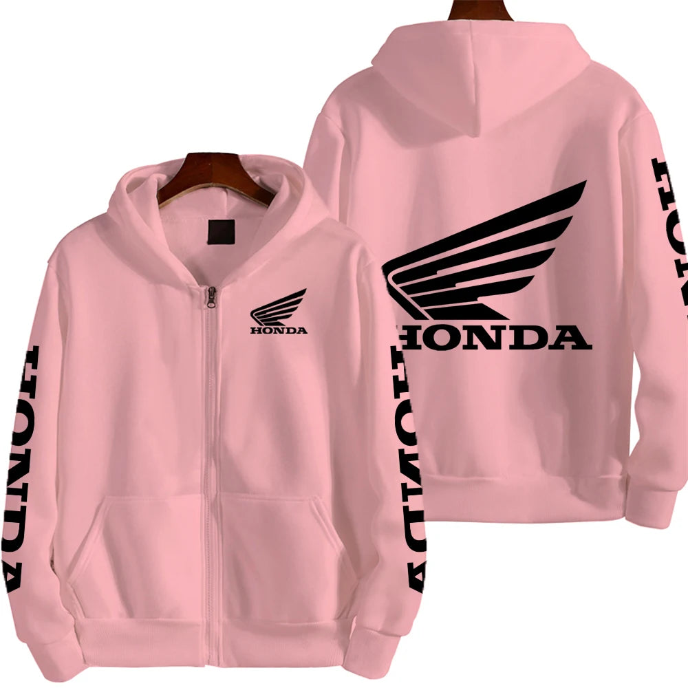 Honda Motorcycle Racing Team Competition Men's Outdoor Sports Zipper Hoodie Fashion 2025 New Sport Women's Jacket Coat CB DROPSHIPPING