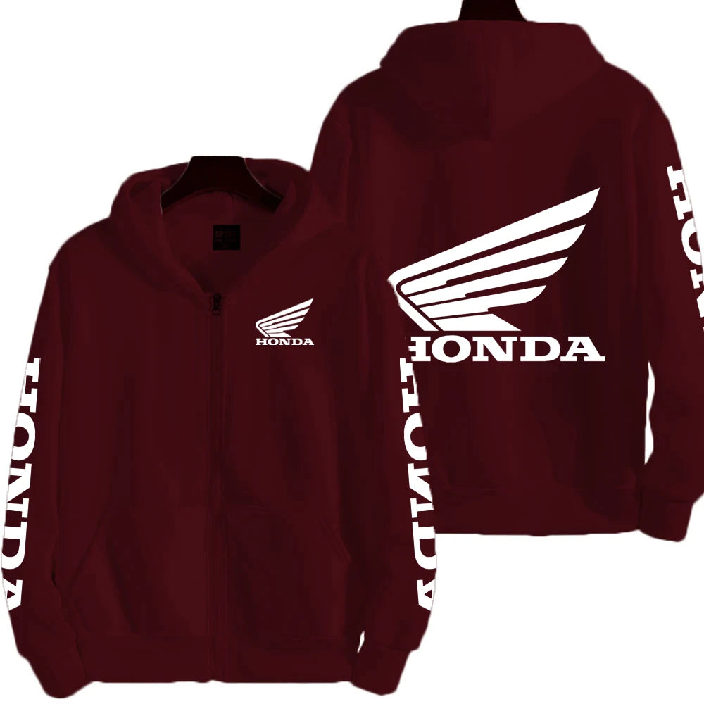 Honda Motorcycle Racing Team Competition Men's Outdoor Sports Zipper Hoodie Fashion 2025 New Sport Women's Jacket Coat CB DROPSHIPPING