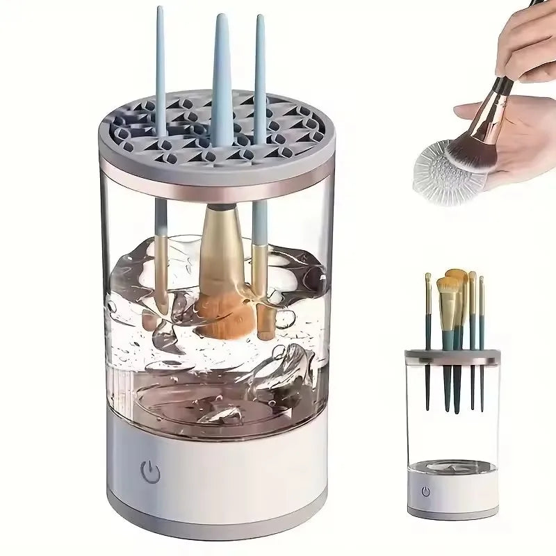USB Powered Brush Washer & Dryer - Odorless Battery-Free Makeup Cleaner, Plug-and-Play Essential Beauty Accessory CB DROPSHIPPING