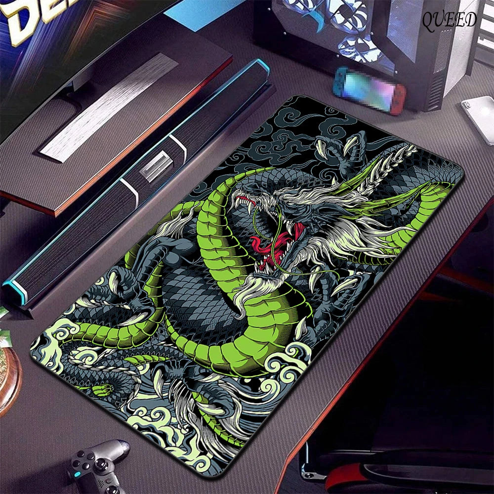 Black and White Dragon Large Mouse Mat Gaming Mousepad Big Rubber Base Mouse Pad Purple Deskpad Eyboard Mats Mousepads 400x900 CB DROPSHIPPING