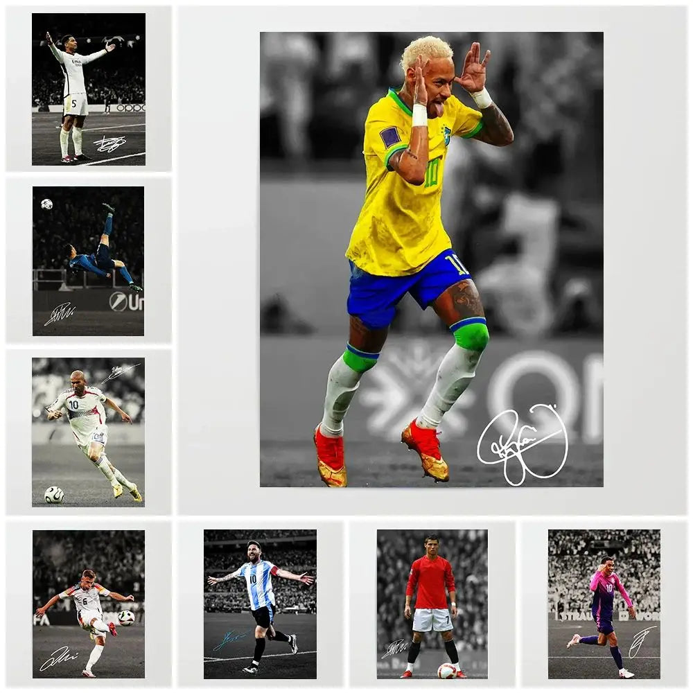 Soccer Sport Player Portrait Posters Print Football Play Picture Canvas Wall Painting Living Room Bedroom Home Decor CB DROPSHIPPING