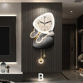 Living Room Foyer Creative Clock Butterfly LED Mural Lights TV Background Wall Entrance Decoration Painting Hanging Painting