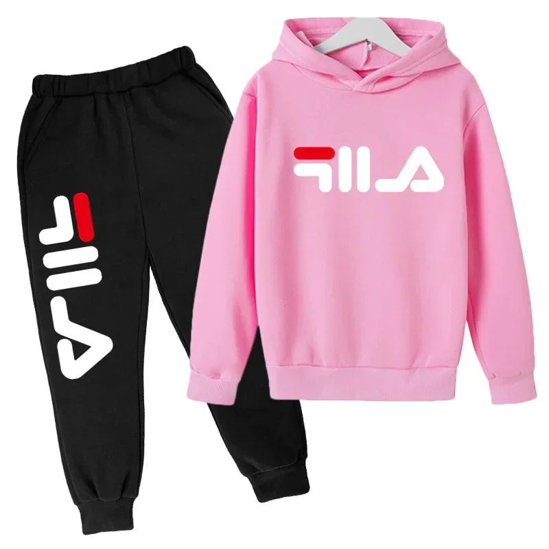 Spring Autumn New Fashion Kids Tracksuits 3-12 Years Boys and Girls Casual Sports Hoodie Tops+pants 2pcs Sets Children Clothes CB DROPSHIPPING