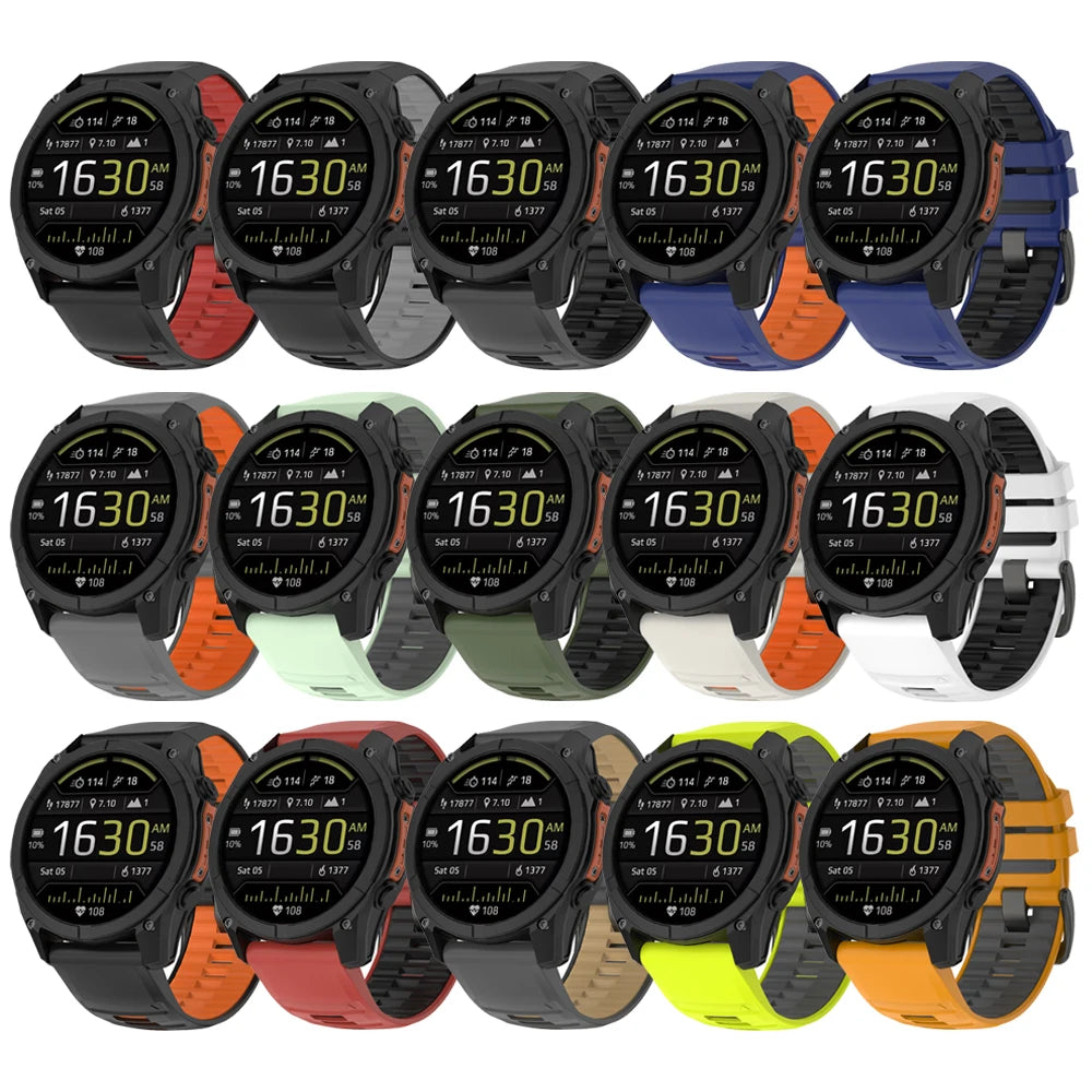 22/26mm Silicone Watchband Fenix 8 Pro Sport Strap For Garmin Tactix 7/Quatix8 Forerunner 970 965 Instinct 2X Quick Fit Bracelet CB DROPSHIPPING