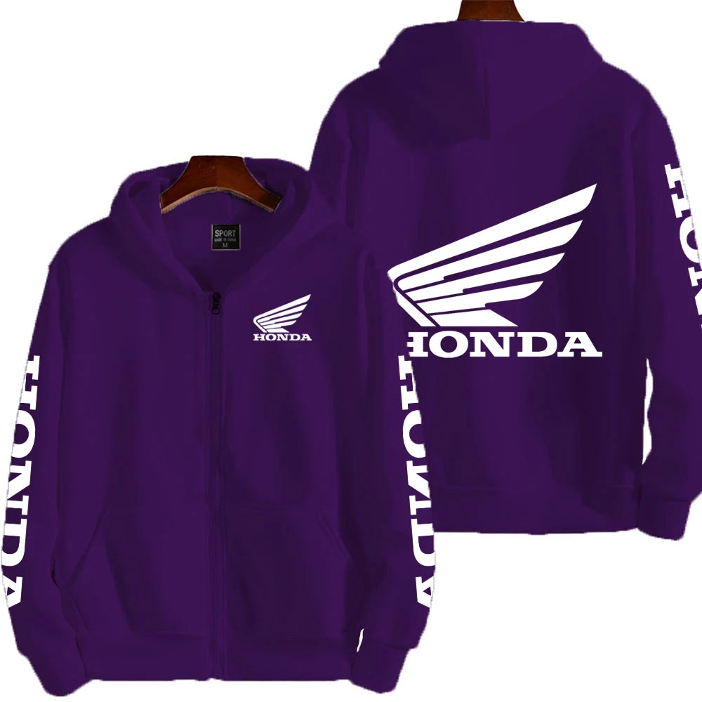 Honda Motorcycle Racing Team Competition Men's Outdoor Sports Zipper Hoodie Fashion 2025 New Sport Women's Jacket Coat CB DROPSHIPPING