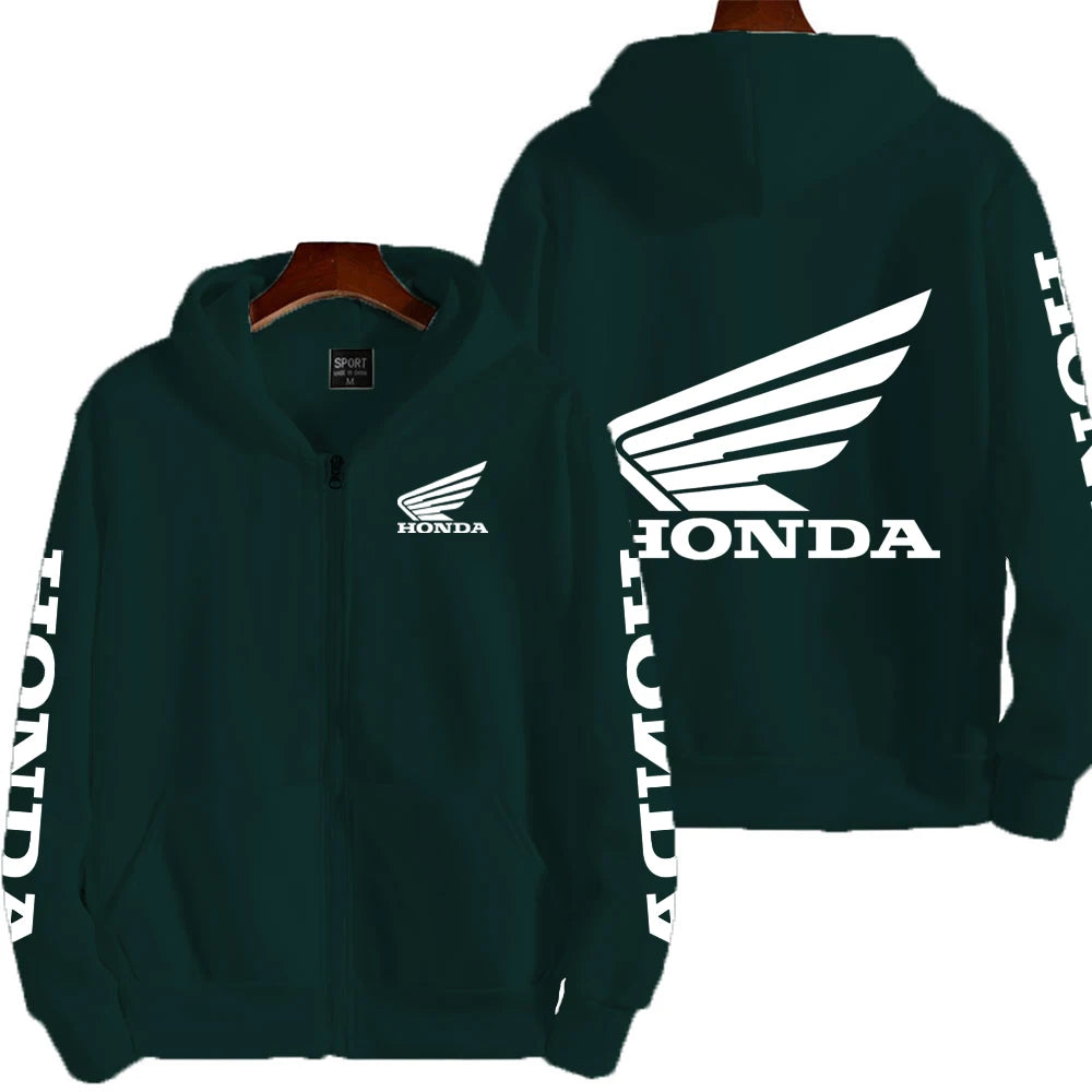 Honda Motorcycle Racing Team Competition Men's Outdoor Sports Zipper Hoodie Fashion 2025 New Sport Women's Jacket Coat CB DROPSHIPPING