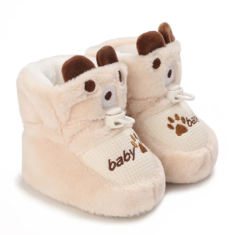 Winter Baby Boots Cartoon Soft Sole Anti-Slip Warm Toddler Shoes Boys Girls Cute Infant Walking Booties CB DROPSHIPPING