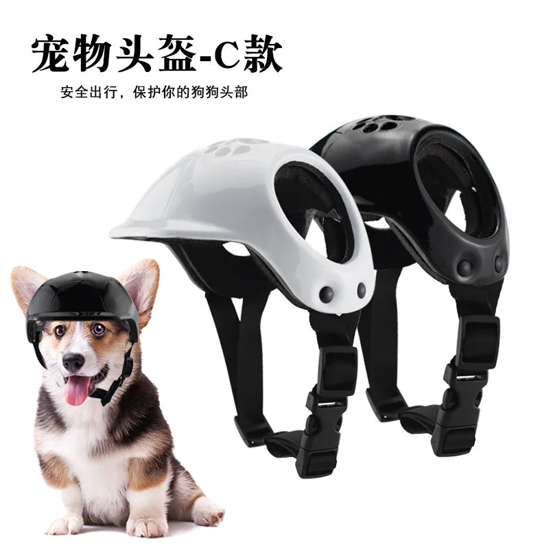 Pet Helmets,Cat Helmet,Dog Helmet-Outdoor Mini Head Protecting Safe Hat Dog Motorcycle Helmet Pet Photo Props Accessorie CB DROPSHIPPING