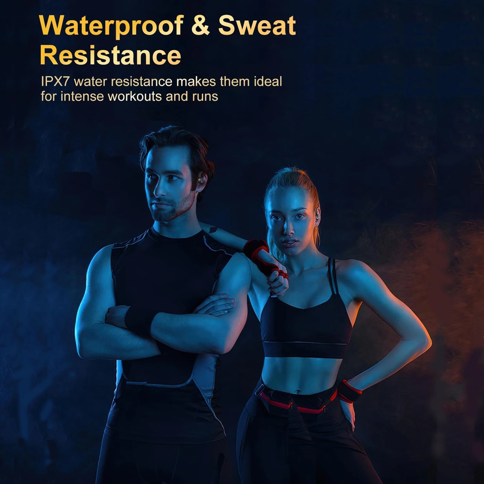 Wireless Sport Earbuds, 48H Battery, Hi-Fi Sound with Deep Bass, IP7 Waterproof for Running/Gym CB DROPSHIPPING