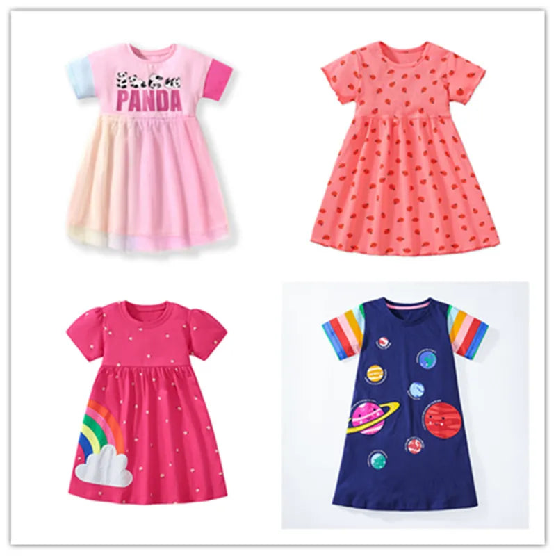 Little maven Baby Girls Casual Clothes Little  Girls 2026 New Summer Dress Kids Elegant Party Dress Children's Clothing CB DROPSHIPPING