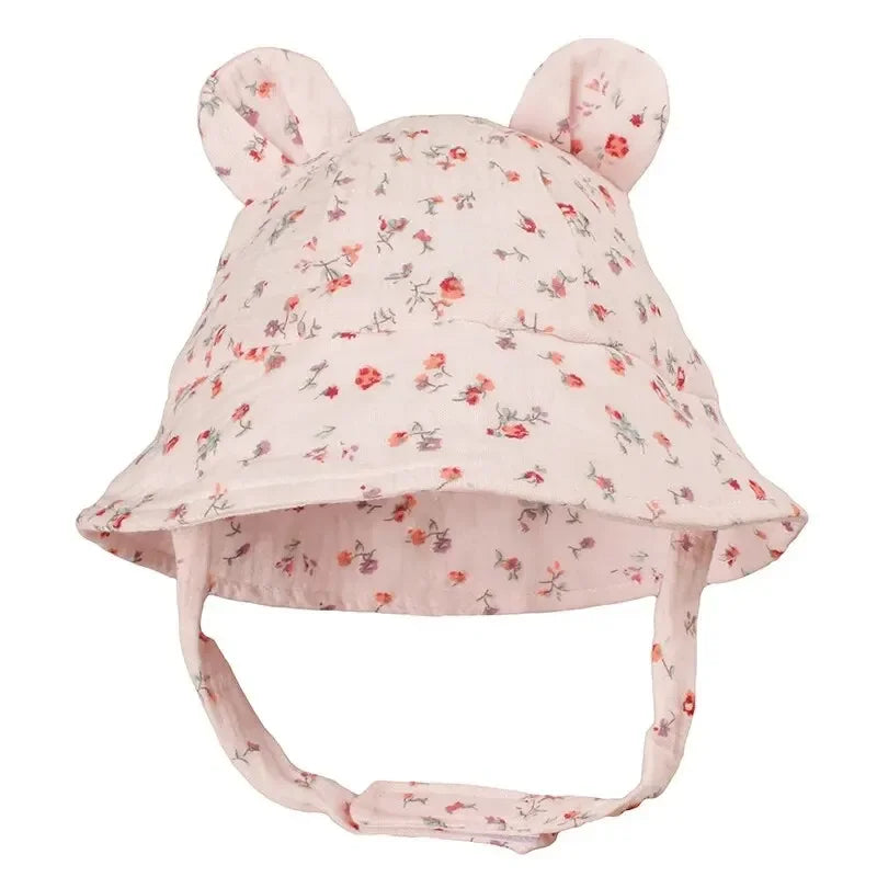2026 Newborn Boys Girls Bucket Hat Summer Kids Toddler Panama Cap 0 to 12 Months Soft Cotton Baby Sun Hat With Ears Cute Bunny CB DROPSHIPPING