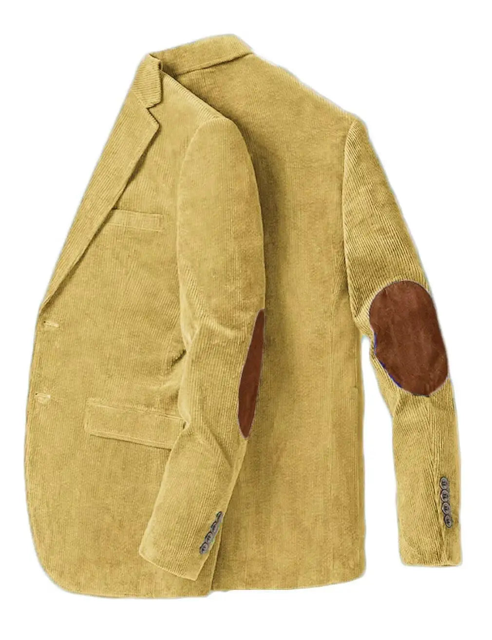 Men's Corduroy Blazer Single Breasted Men's Jacket with Elbow Patch Business Casual Jacket Suit Pants Spring Fall Sport Coats CB DROPSHIPPING