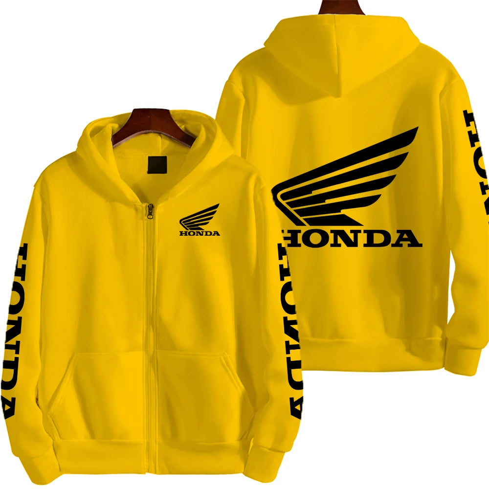 Honda Motorcycle Racing Team Competition Men's Outdoor Sports Zipper Hoodie Fashion 2025 New Sport Women's Jacket Coat CB DROPSHIPPING