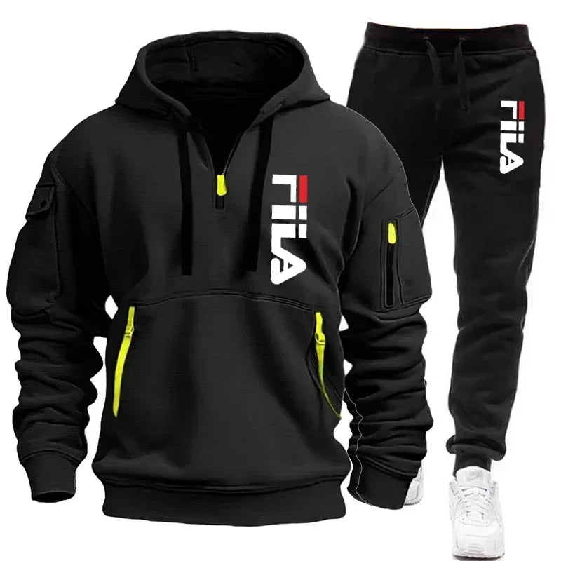 Men's hoodie set, a two-piece set of comfortable and fashionable top and casual sport pants CB DROPSHIPPING