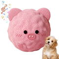 Dog Chew Toy Funny Interactive Bouncy Ball Cute Cartoon Pet Teeth Grinding Ball For Small Medium Dogs Voice Toys Washable