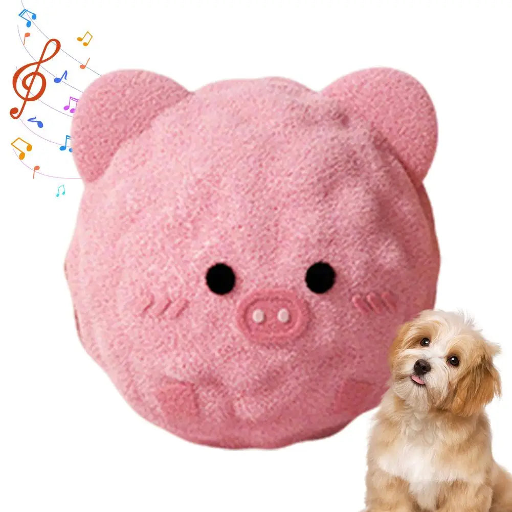 Dog Chew Toy Funny Interactive Bouncy Ball Cute Cartoon Pet Teeth Grinding Ball For Small Medium Dogs Voice Toys Washable