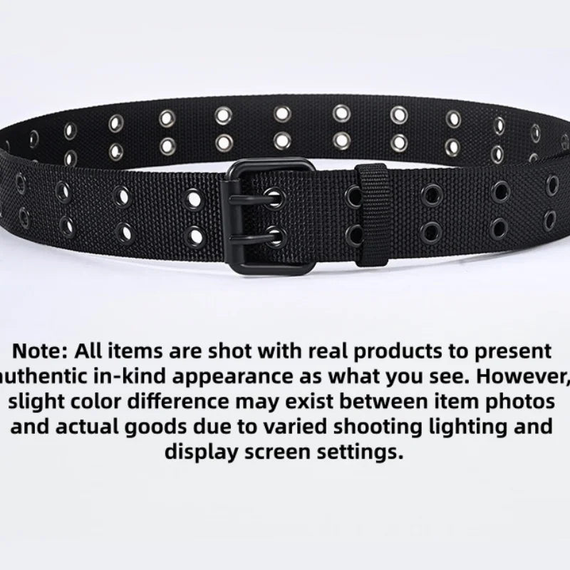 New Arrival Men's Breathable Soft Nylon Fabric Waist Belt, Durable Outdoor Daily Sport Belt with Classic Metal Pin Buckle