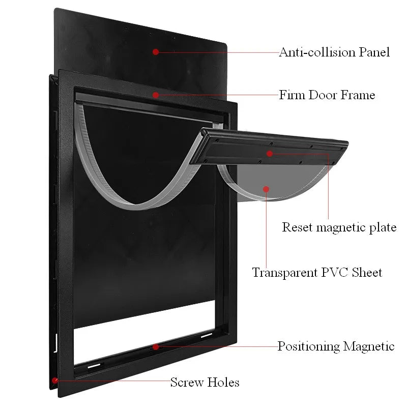Pet Door for Doors High Quality ABS Flame PVC Enter Outer Flap Door Anti Raining Door Cover Extra Insulated & Cold Weather CB DROPSHIPPING