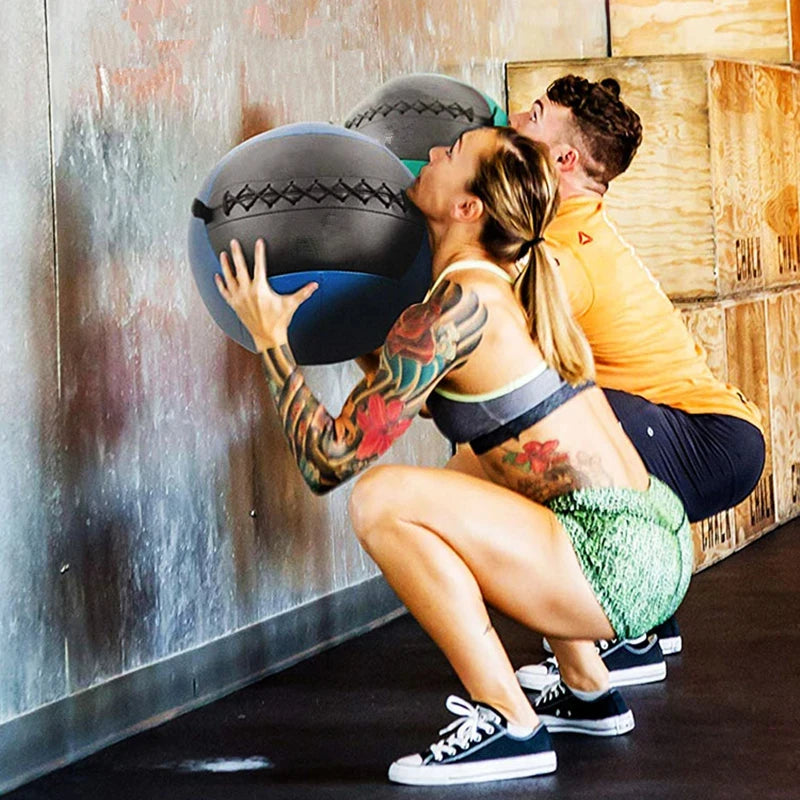 Medicine Ball Fitness Wall Ball Weight Ball Environmental Protection Empty Soft Medicine Ball Binaural Yoga Boxing Home Gravity CB DROPSHIPPING