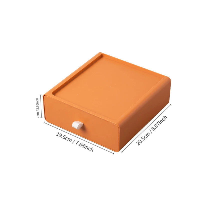 Plastic Storage Box Drawer Style Desktop Storage Box Storage Box Office Desk Shelf  Drawers Storage Box Makeup Organizer Storage