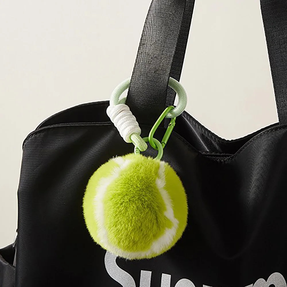 New Trend Tennis Keychain Sport Style Plush Ball Pendant Car Hanging Piece Chic Bag Charm Accessories Gift A388 CB DROPSHIPPING