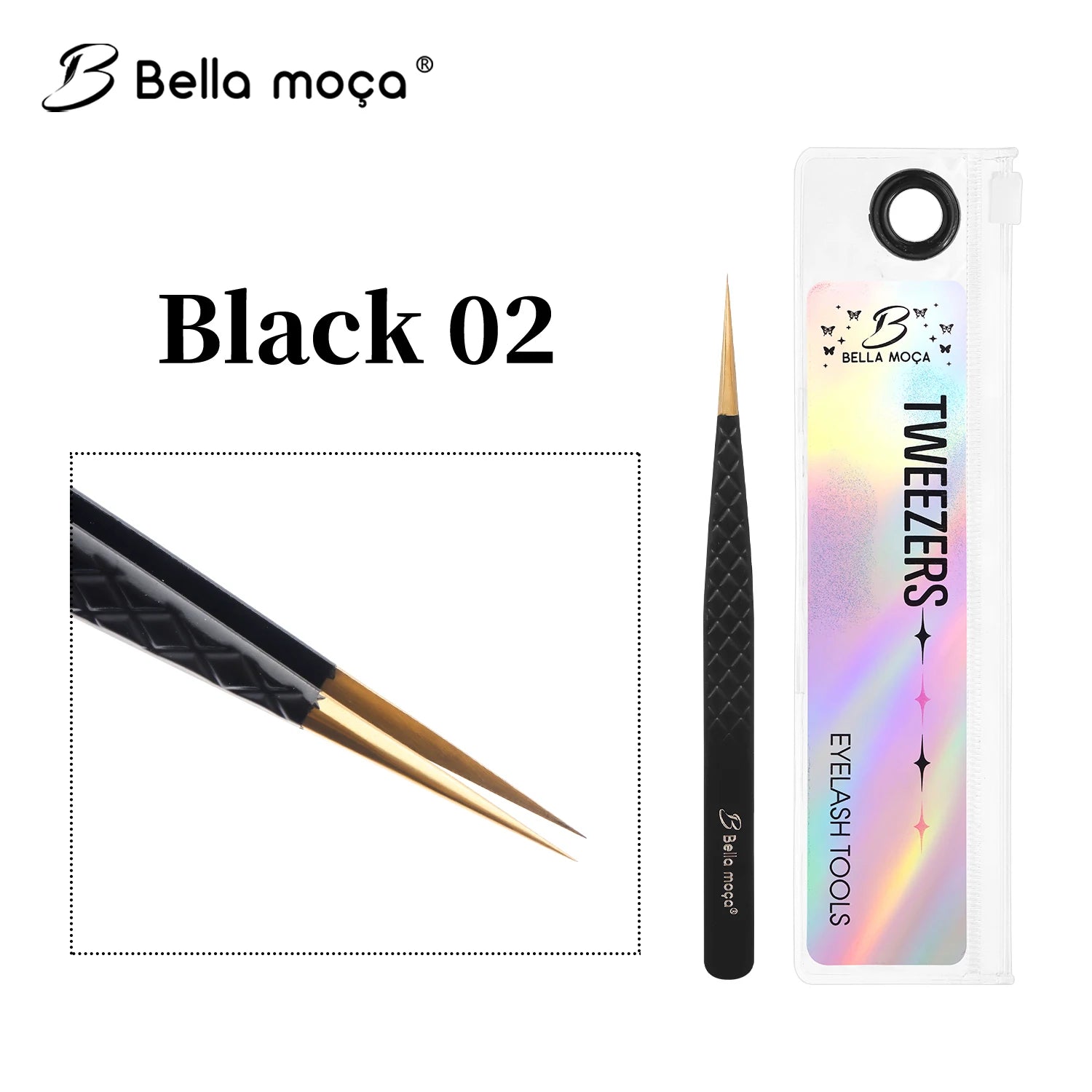 Bella moça Lash Tweezers Stainless Steel Eyelash Nail Tools Accurate Tweezers Nippers Pointed Clip Set Makeup Tools