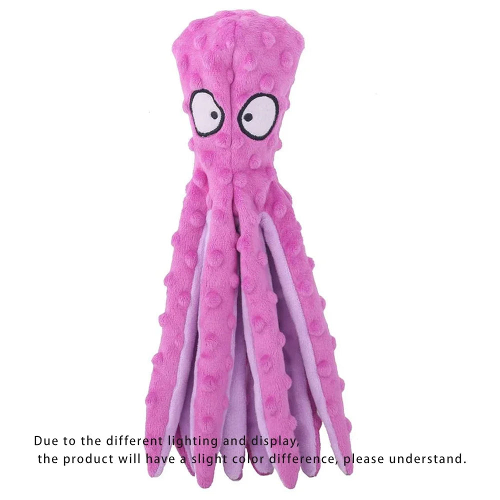 Dog Vocal Toys Octopus Non-stuffed Soft Plush Toy Puppy Educational Teething Chew Toys Pet Supplies for Small Medium Dogs CB DROPSHIPPING
