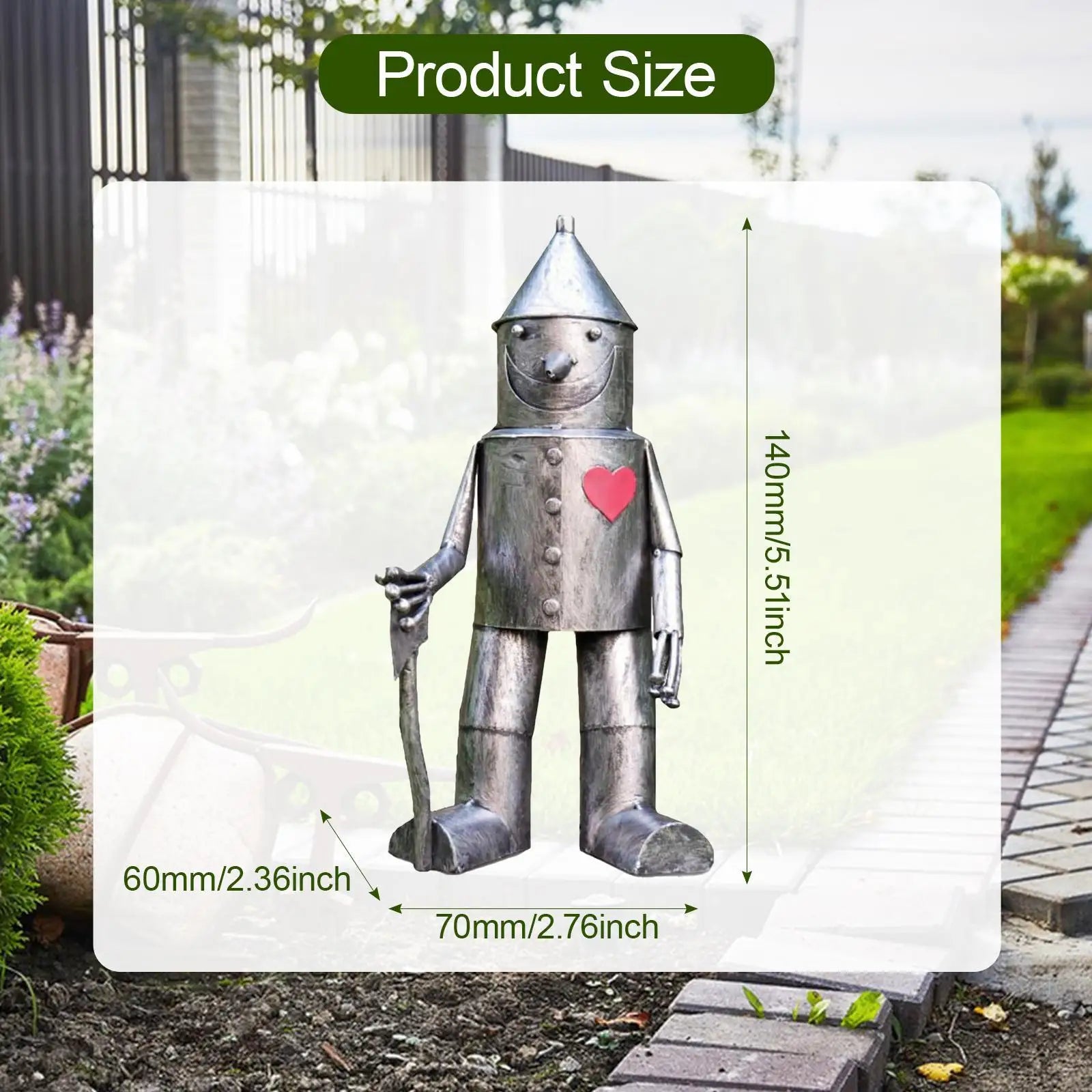 Garden Statue Handmade Resin Standing Sculpture for Housewarming Porch Patio