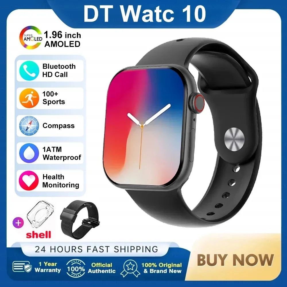New DT Watch 10 Smartwatch 16GB Large Memory NFC 3D Stereo Vision Compass Muiti-Sport Mode Waterproof Bluetooth call Smartwatch CB DROPSHIPPING