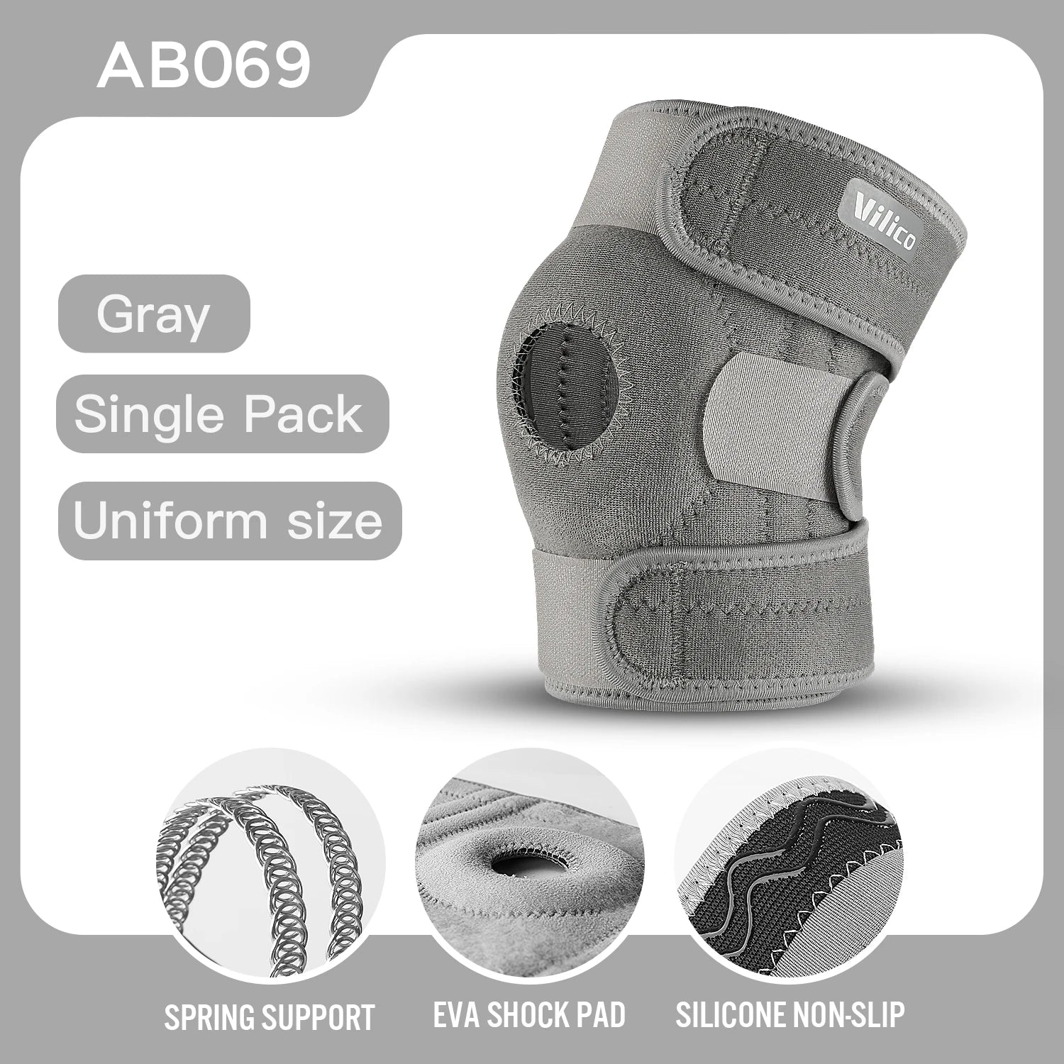 Knee Brace with Side Stabilizers Breathable Adjustable Knee Support Suitable for Sport Training and Knee Pain