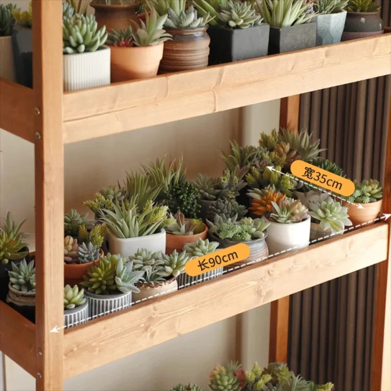 Garden Black Plant Stands Wooden Pots Shelf Patio Plant Stands Flower Outside Giardino Arredamento Esterno Terrace Furniture