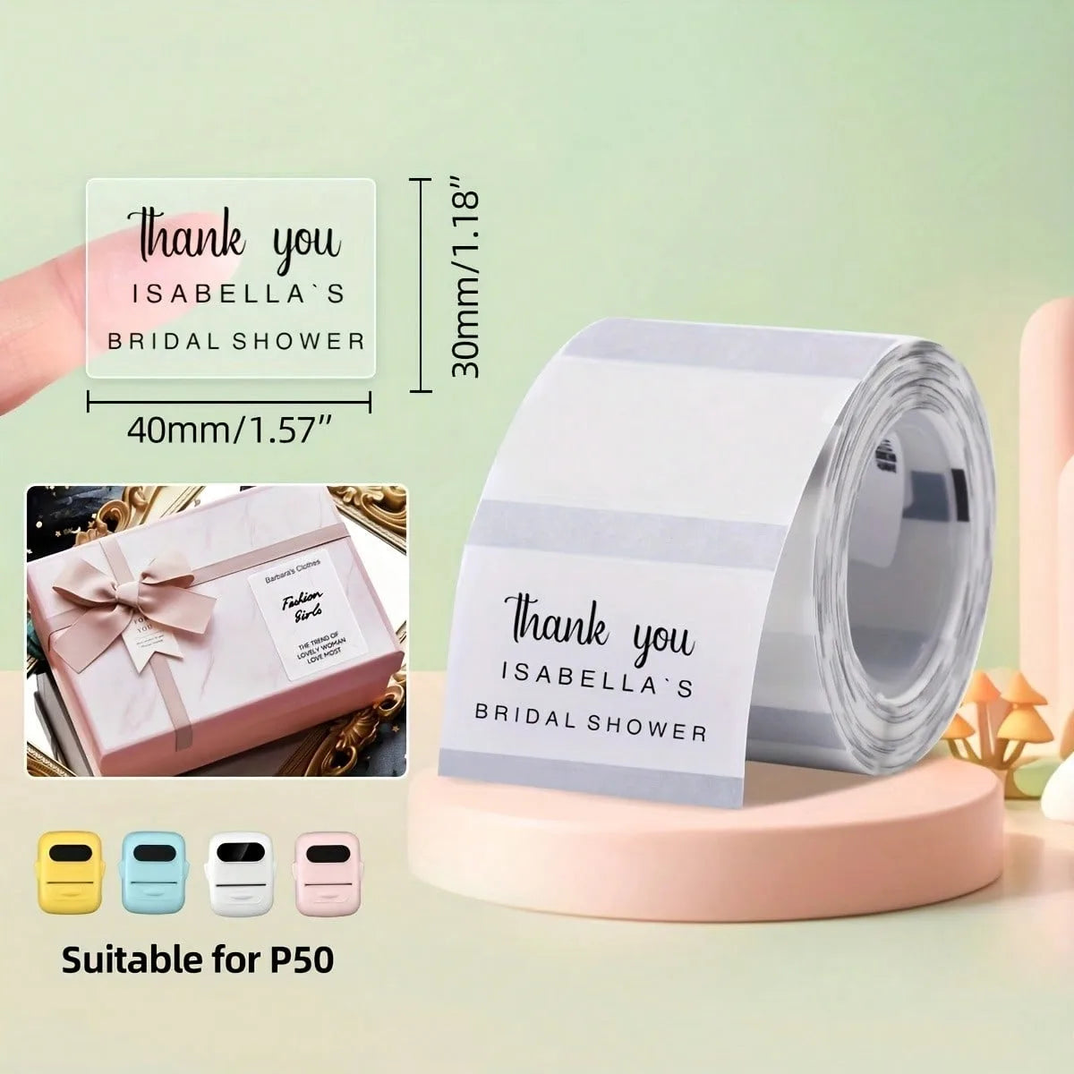 Transparent Thermal Printing Stickers, Waterproof, Oil-Resistant, Wear-Resistant, Self-Adhesive Suitable for Home Business Label CB DROPSHIPPING
