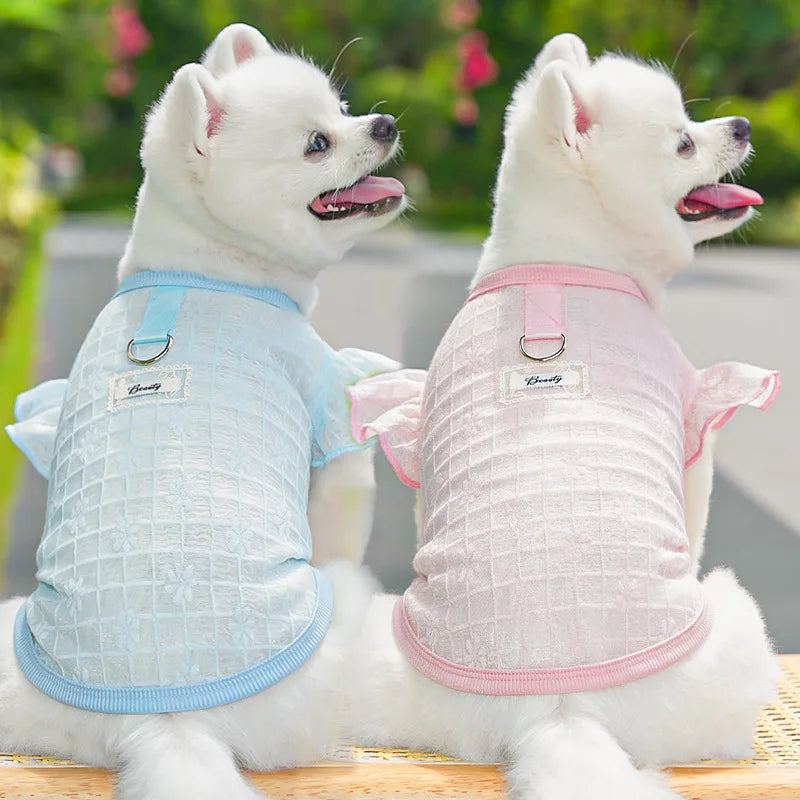 XS-XXL Thin Dog Cooling Vest Breathable Clothes Puppy Pet Costume for Small Dogs Cute Fruit Print  Puppy Cheap T-shirt
