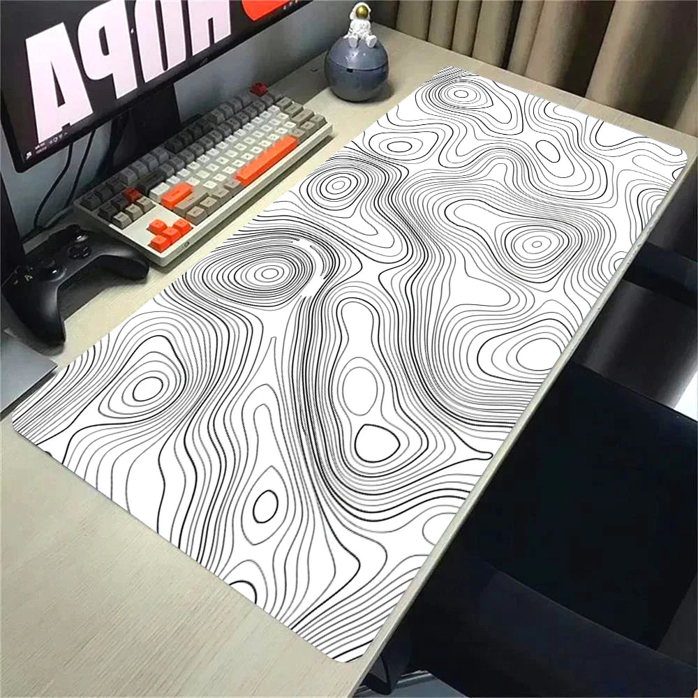 Topographic Mousepad Strata Liquid Mouse Pad Black 500x1000 Mat Gamer 900x400 Extended Pad Custom Mauseped Rubber Office Carpet CB DROPSHIPPING