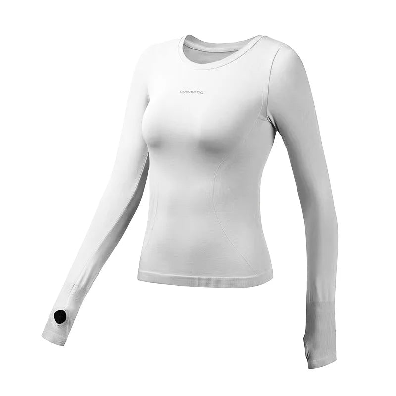 Fitness Tops Women Tight Sports Long Sleeve Yoga Clothing Running Training Clothes Gym Workout Shirt Comfortable Training Cloth CB DROPSHIPPING