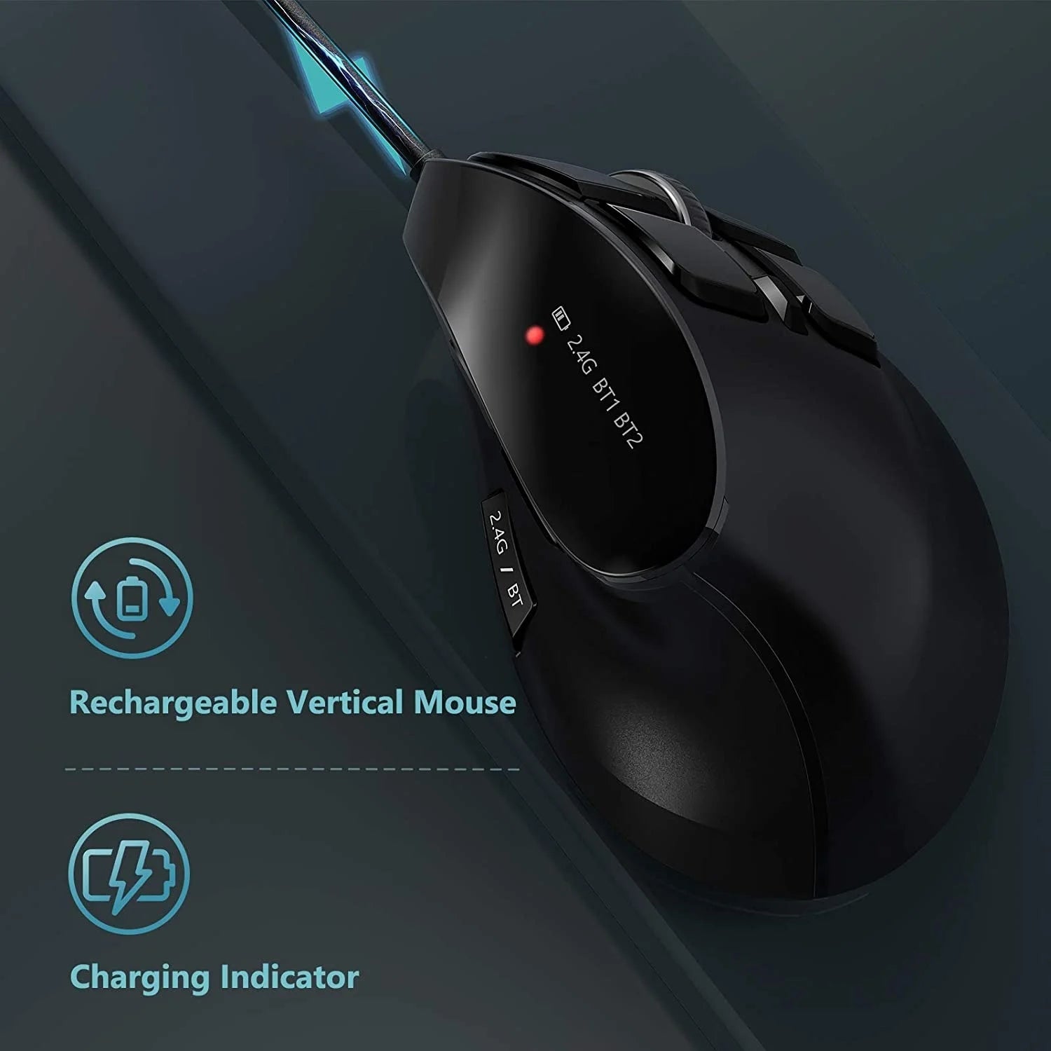 Bluetooth Vertical Wireless Mouse for Tablet Laptop Notebok Rechargeable USB Wireless Mouse Ergonomics Right Hand CB DROPSHIPPING