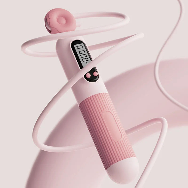 Fitness Exercise Electronic Counting With Countdown Skipping Rope Professional Fat Burning Adult Counting Timed Skipping Rope CB DROPSHIPPING