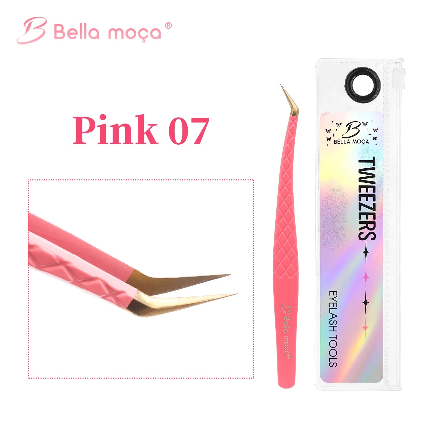 Bella moça Lash Tweezers Stainless Steel Eyelash Nail Tools Accurate Tweezers Nippers Pointed Clip Set Makeup Tools