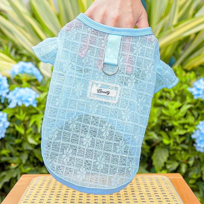 XS-XXL Thin Dog Cooling Vest Breathable Clothes Puppy Pet Costume for Small Dogs Cute Fruit Print  Puppy Cheap T-shirt