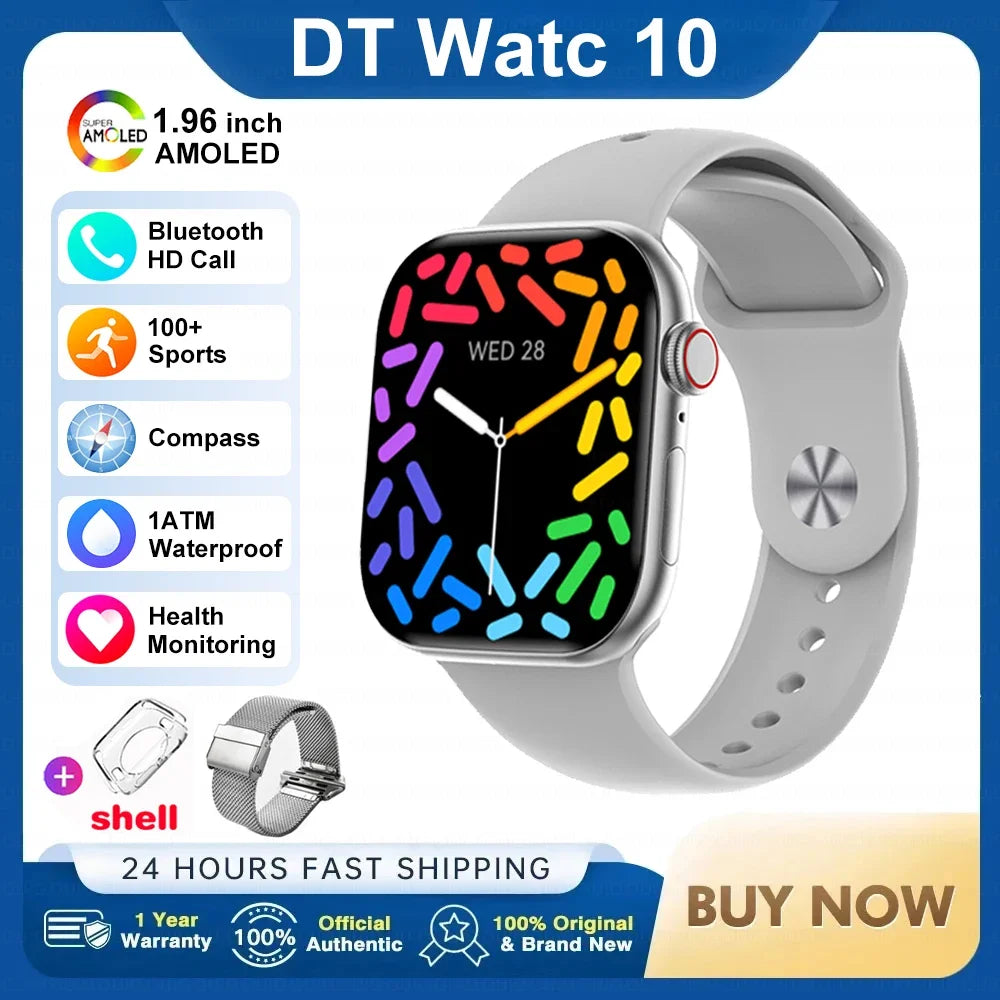 New DT Watch 10 Smartwatch 16GB Large Memory NFC 3D Stereo Vision Compass Muiti-Sport Mode Waterproof Bluetooth call Smartwatch CB DROPSHIPPING