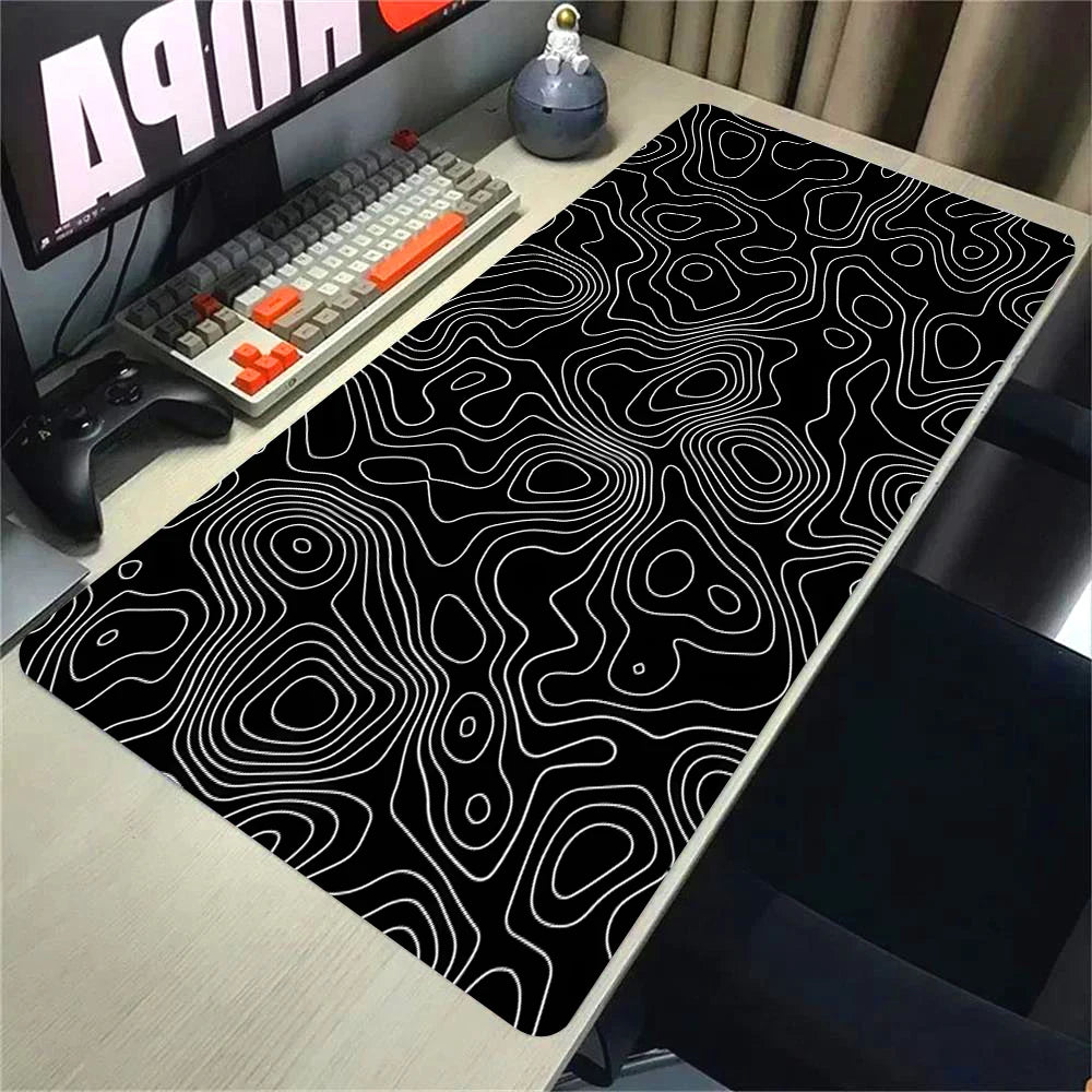 Topographic Mousepad Strata Liquid Mouse Pad Black 500x1000 Mat Gamer 900x400 Extended Pad Custom Mauseped Rubber Office Carpet CB DROPSHIPPING