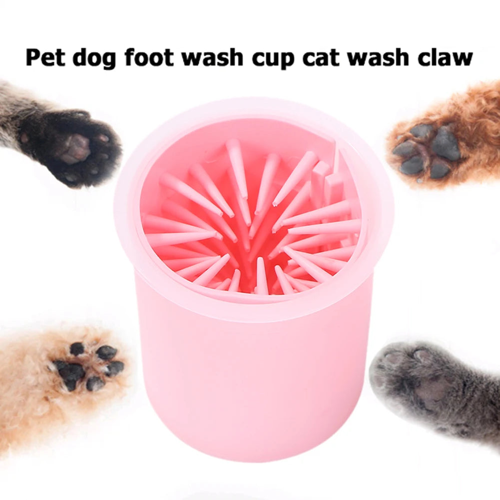 Portable Dog Cat Dirty Paw Cleaner Cup Pet Puppy Kitten Soft Feet Washer Bucket CB DROPSHIPPING