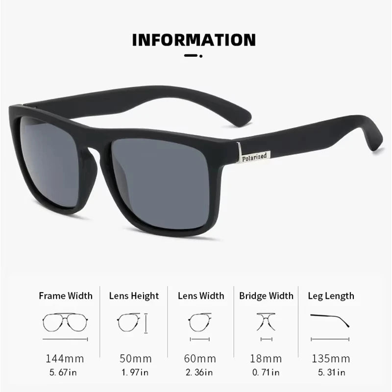 Luxury Polarized Sunglasses Fashion Square Male Sun Glasses Vintage Driving Fishing Eyeglasses Sport Shades UV CB DROPSHIPPING