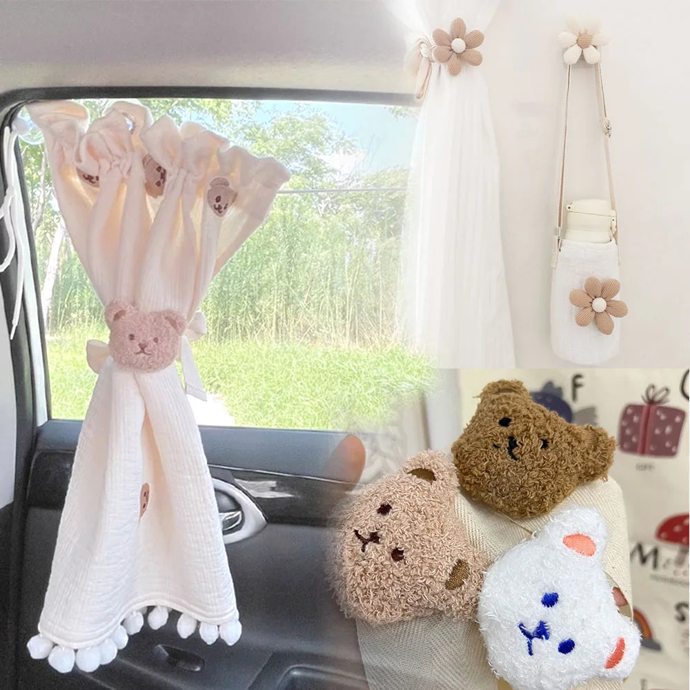 Flower Bear Curtain Tieback Window Curtain Buckle Clip Creative Kids Room Living Room Hanging Holder Accessories Home Decoration
