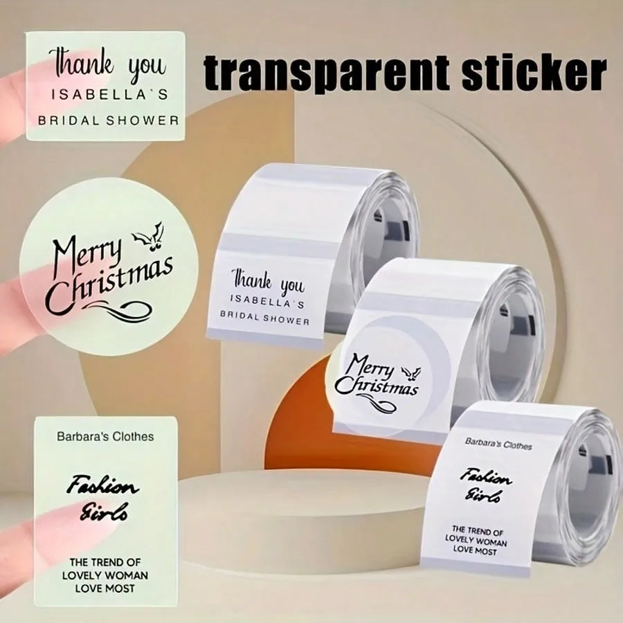 Transparent Thermal Printing Stickers, Waterproof, Oil-Resistant, Wear-Resistant, Self-Adhesive Suitable for Home Business Label CB DROPSHIPPING
