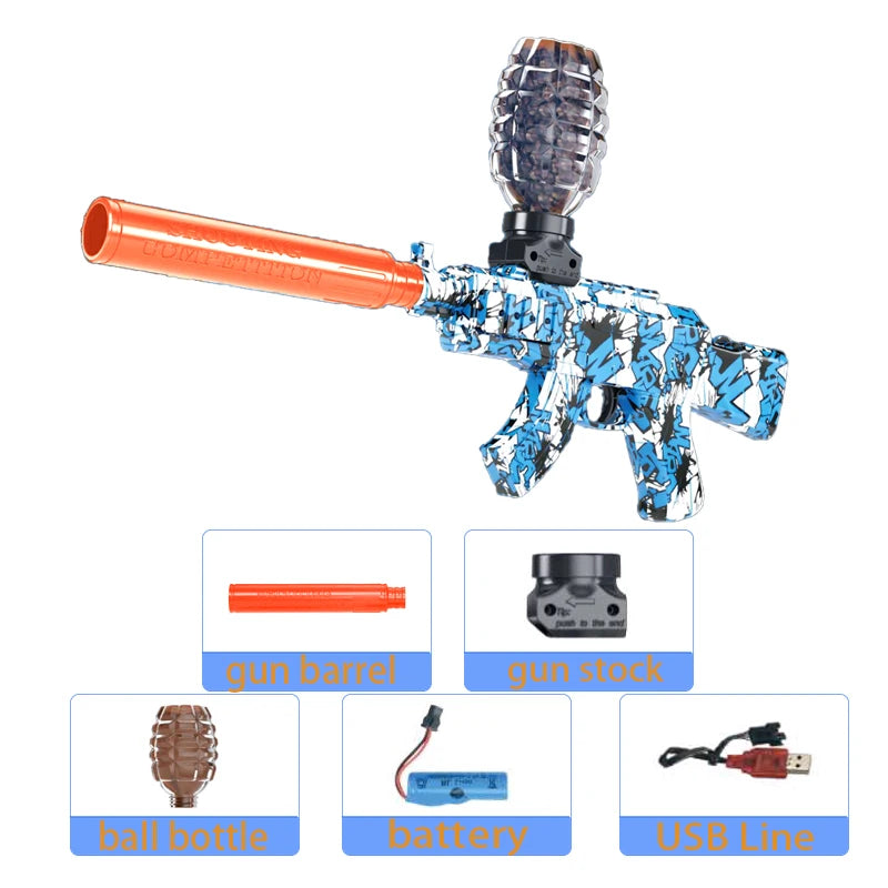 M416 Electric Gun Blaster Toy Gun AK Pistol Shooting Sport Game Outdoor High Speed Rechargeable Outdoor Game Parties For Adult