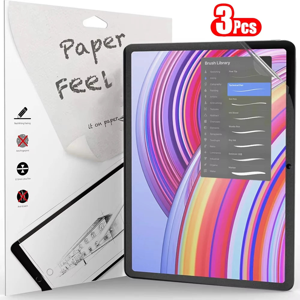 3Pcs Paper Feel Like Screen Protector For Xiaomi 6s Pro 12.4 Pad 6 5 Pro 11 inch Redmi Pad Se 8.7 Tablet Matte Film No Glass CB DROPSHIPPING
