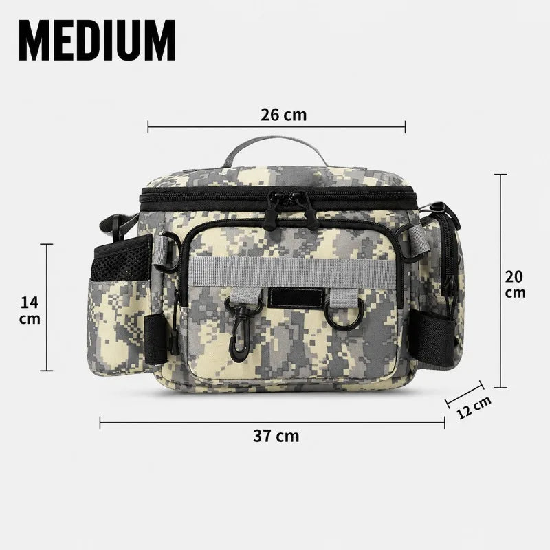 Fishing Tackle Shoulder Bag Storage Bag Waterproof Portable Large Capacity with Fish Rod Holder Outdoor Sport Accessories Gear CB DROPSHIPPING