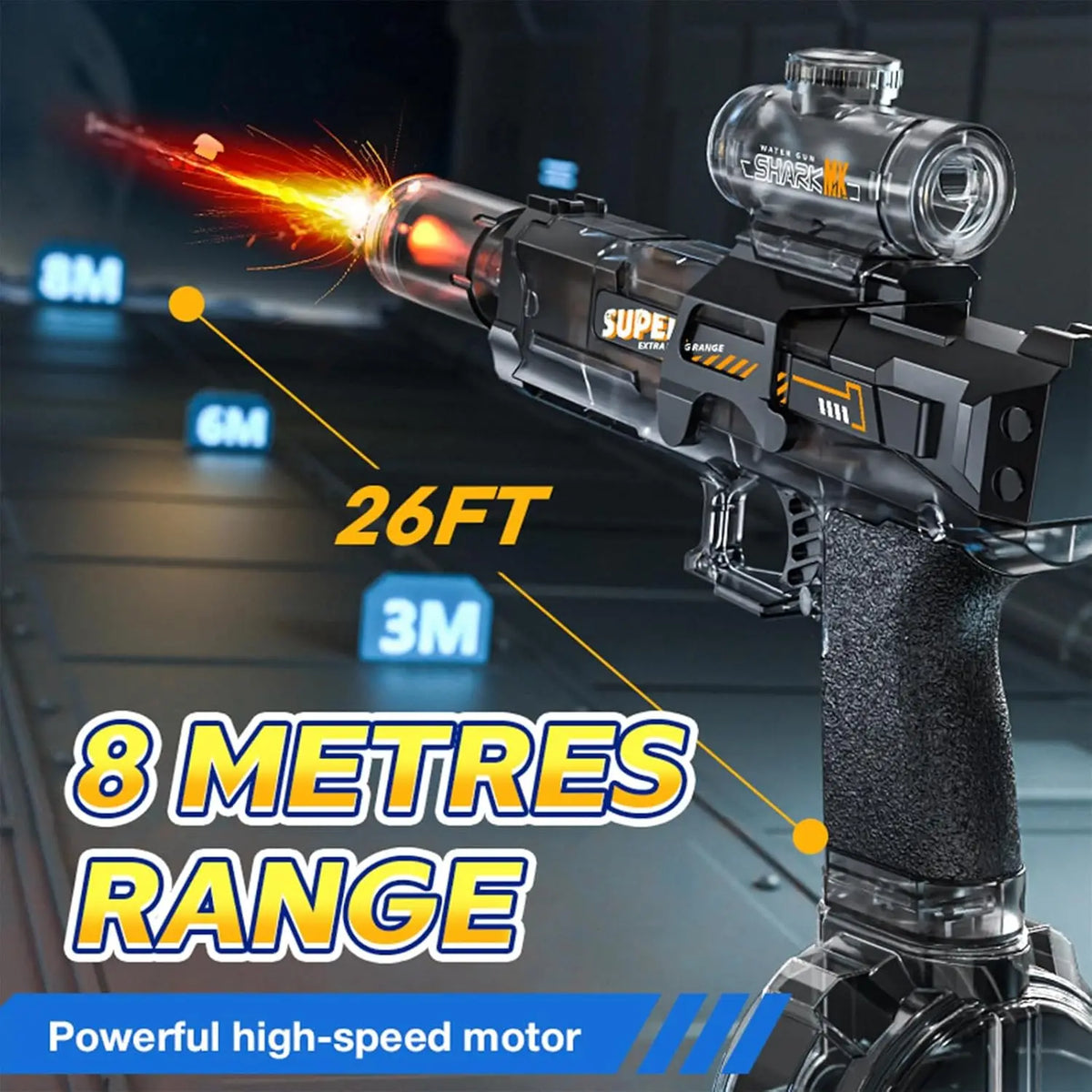 Automatic Electric Water Gun with 26FT Range, High Capacity for Pool Party and Outdoor Fun CB DROPSHIPPING